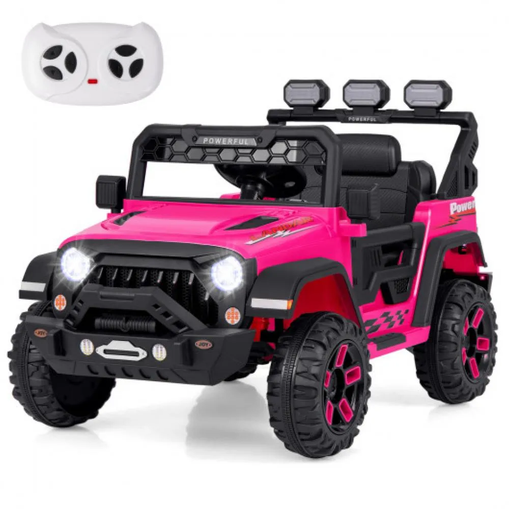 12V Electric Kids Ride on Truck with Remote Control and Music-Pink