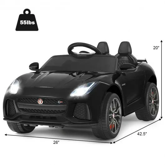 12V Jaguar F-Type SVR Licensed Kids Ride On Car-Black