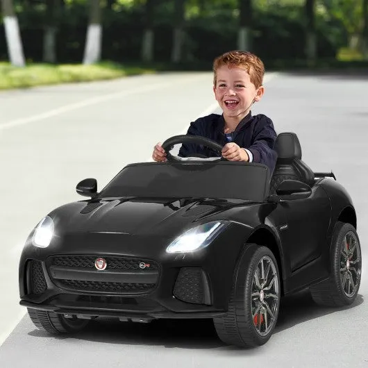 12V Jaguar F-Type SVR Licensed Kids Ride On Car-Black