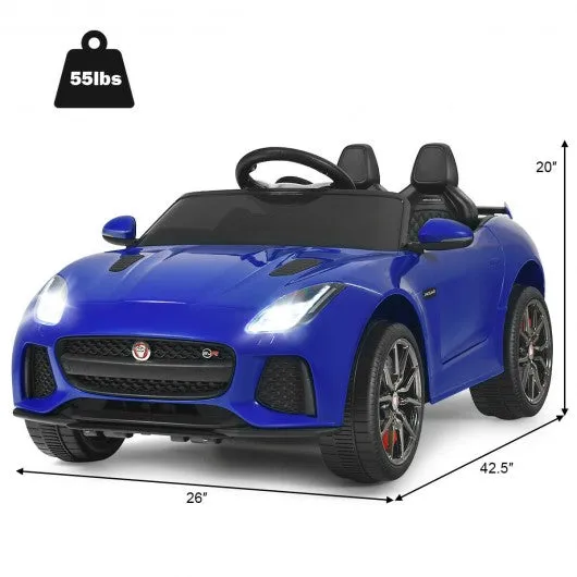 12V Jaguar F-Type SVR Licensed Kids Ride On Car-Navy