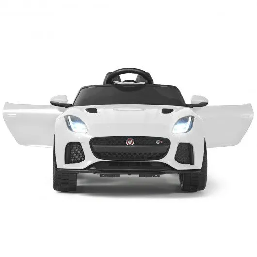 12V Jaguar F-Type SVR Licensed Kids Ride On Car-White