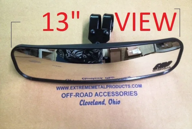 13"  Bars WIDE PANORAMIC REAR VIEW MIRROR 1-1/2-1-5/8"