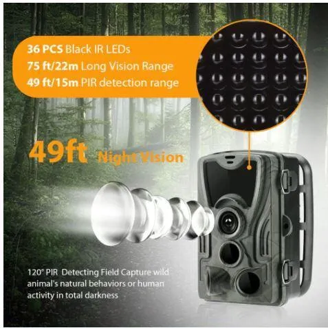 16MP 1080P IP65 Wildlife Surveillance Camera