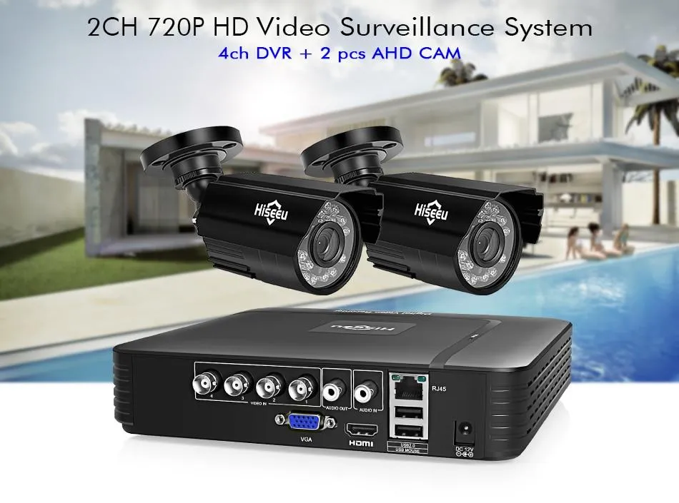 2-4 CH DVR Home Security CCTV Camera System