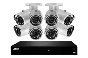 2K HD 16-Channel IP Security System with Eight 2K (5MP) Cameras and Smart Home Voice Control