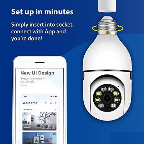 360° WiFi 1080p Bulb Camera