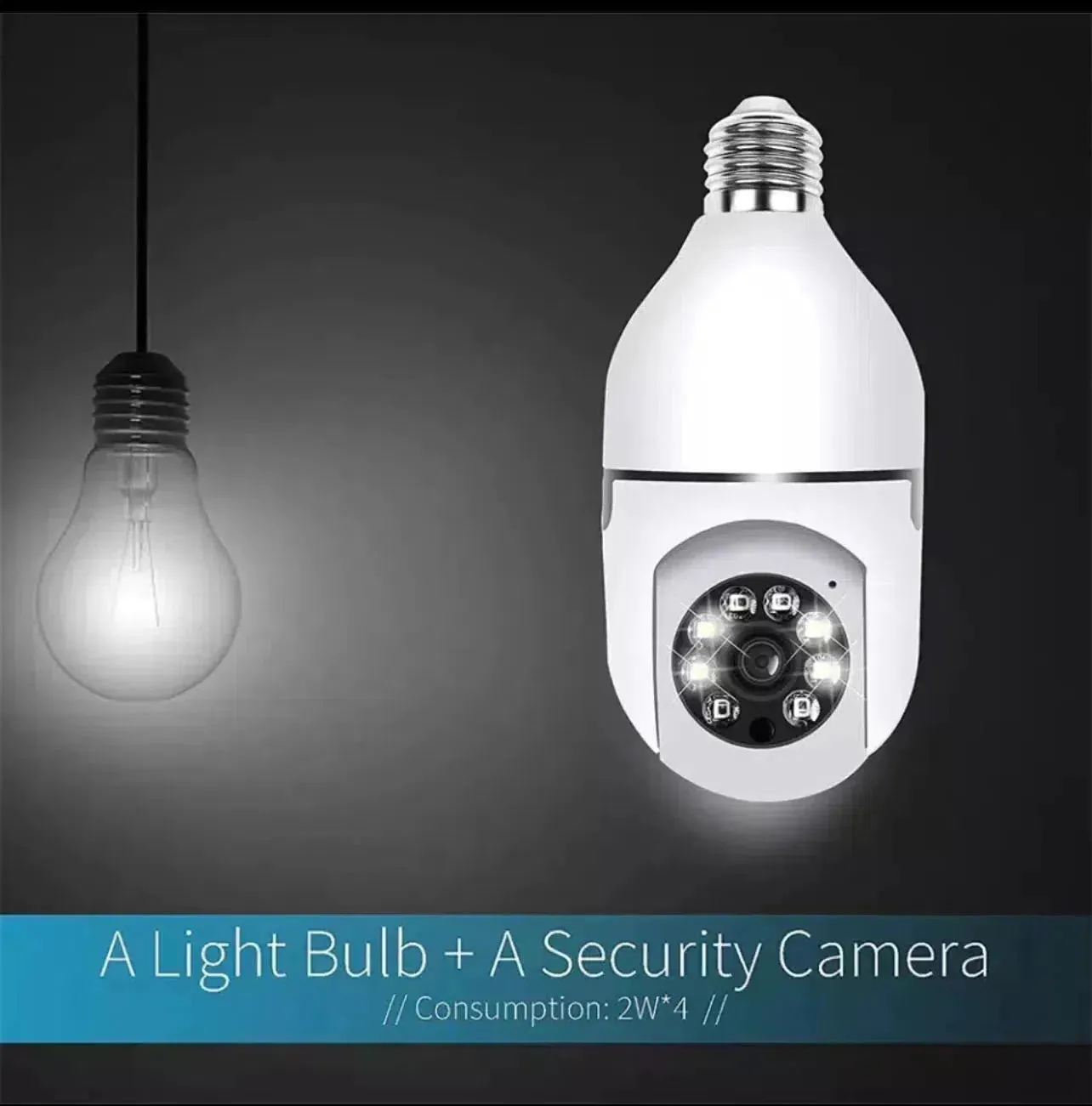 360° WiFi 1080p Bulb Camera