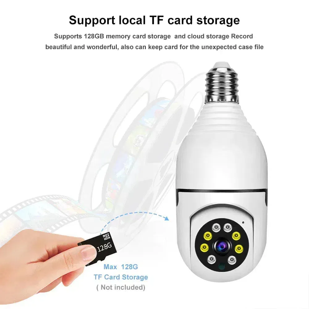 360° WiFi 1080p Bulb Camera