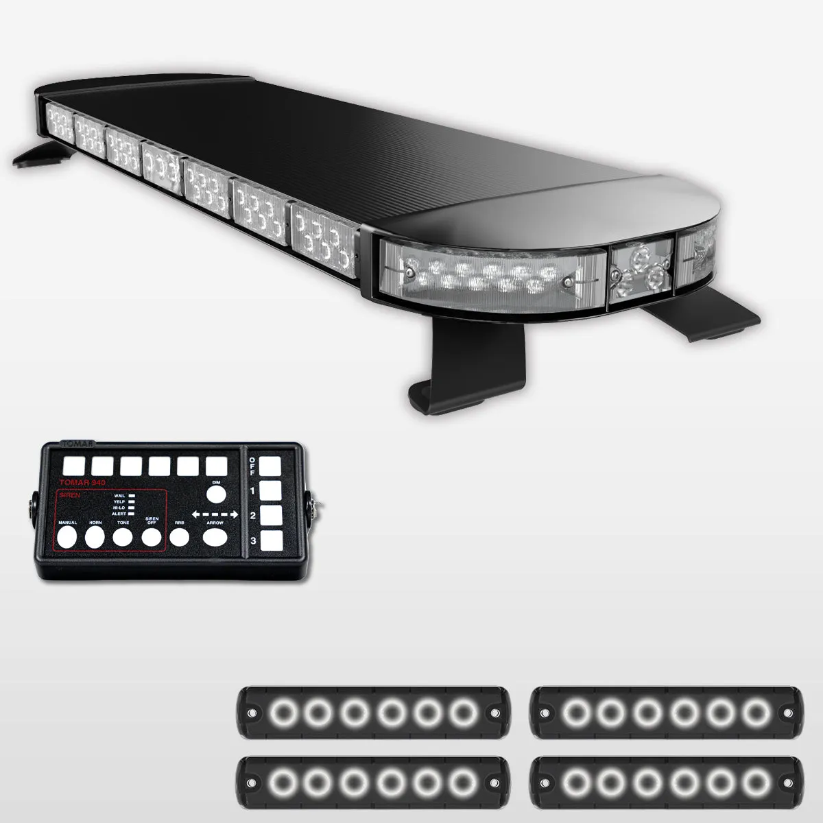 44" Black Widow Series Fully Populated LED Light Bar Kit for Work Trucks