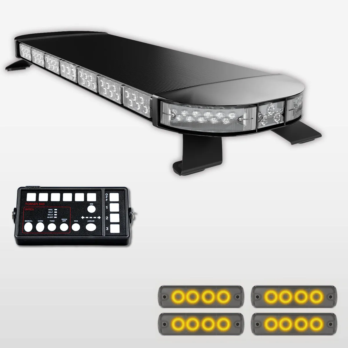 44" Black Widow Series Fully Populated LED Light Bar Kit for Work Trucks