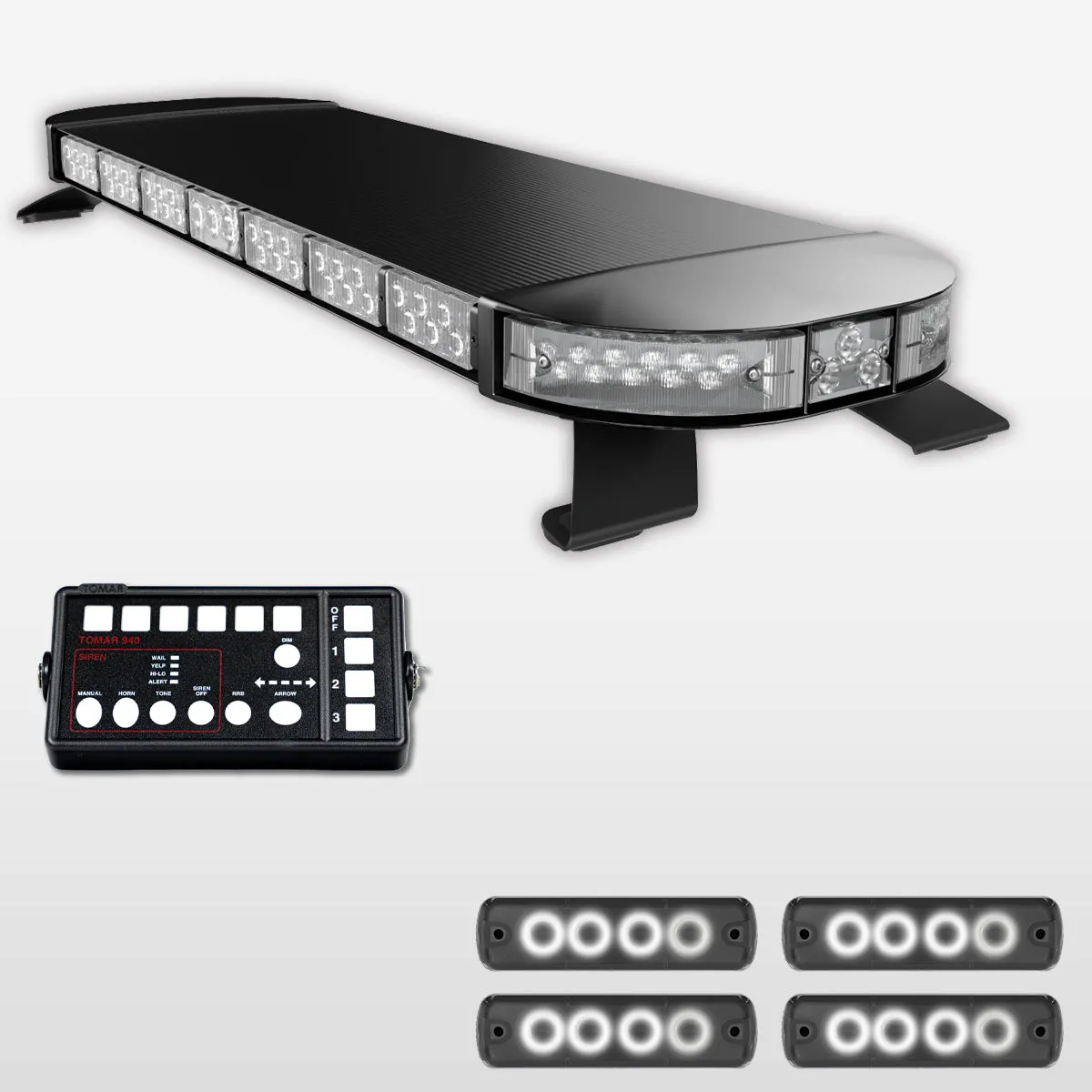 44" Black Widow Series Fully Populated LED Light Bar Kit for Work Trucks