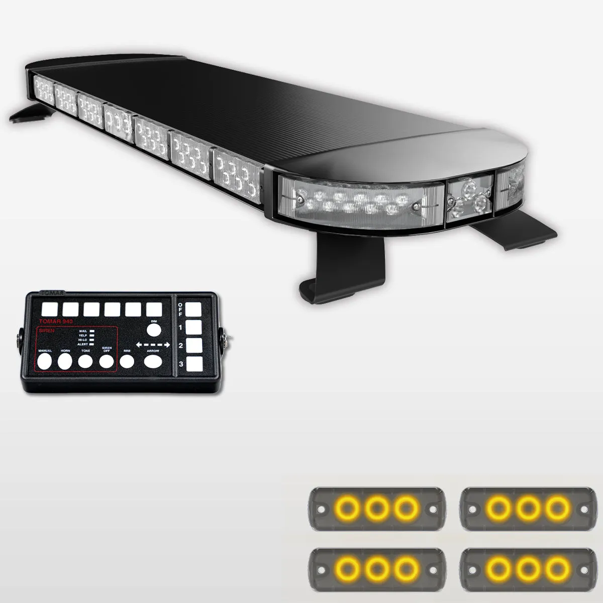 44" Black Widow Series Fully Populated LED Light Bar Kit for Work Trucks