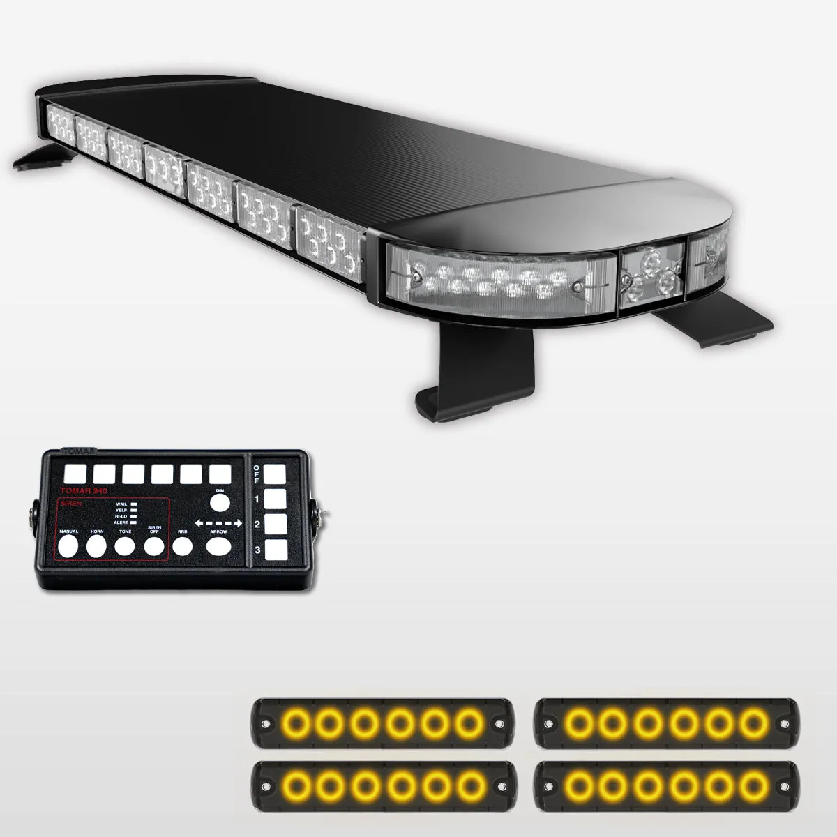 44" Black Widow Series Fully Populated LED Light Bar Kit for Work Trucks