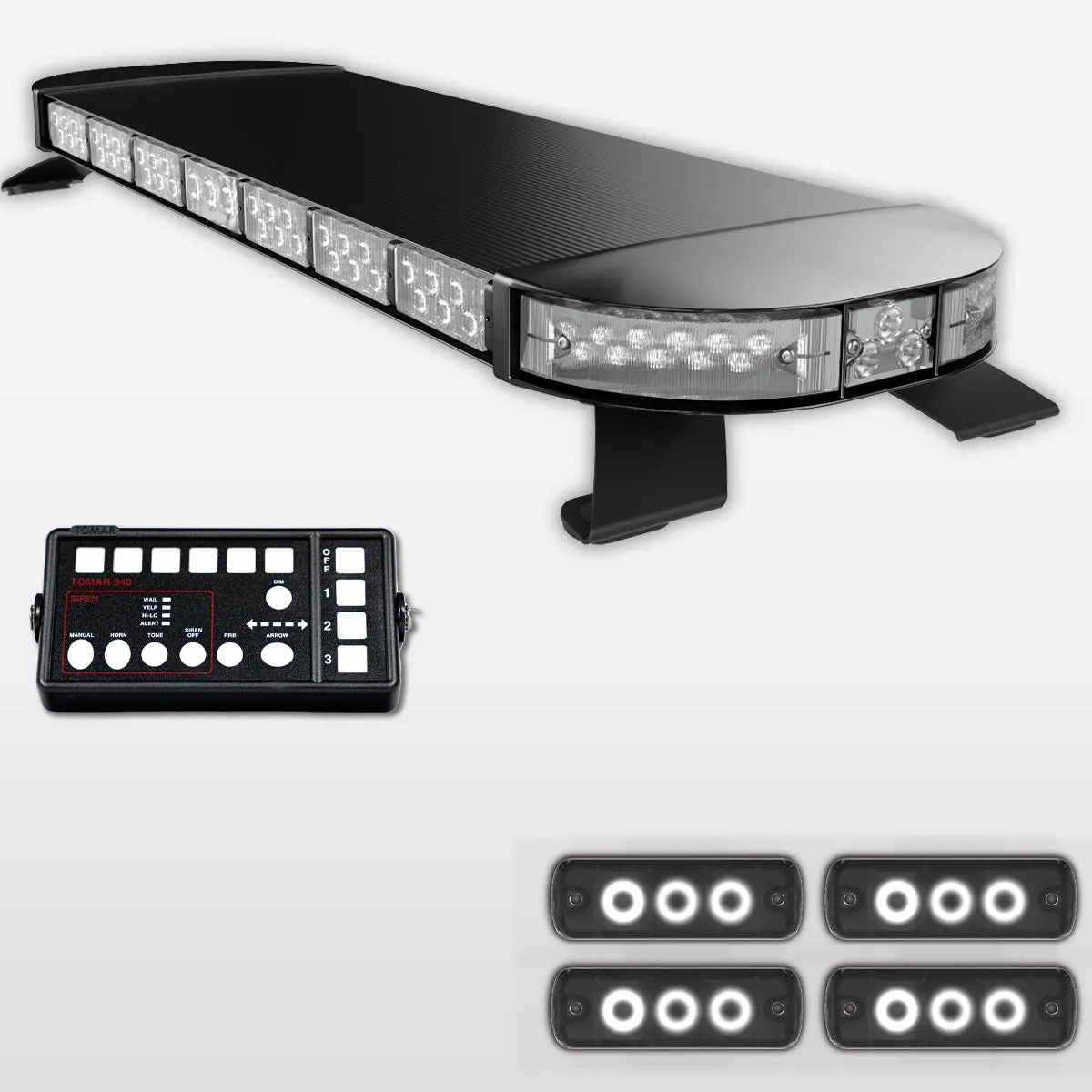 44" Black Widow Series Fully Populated LED Light Bar Kit for Work Trucks