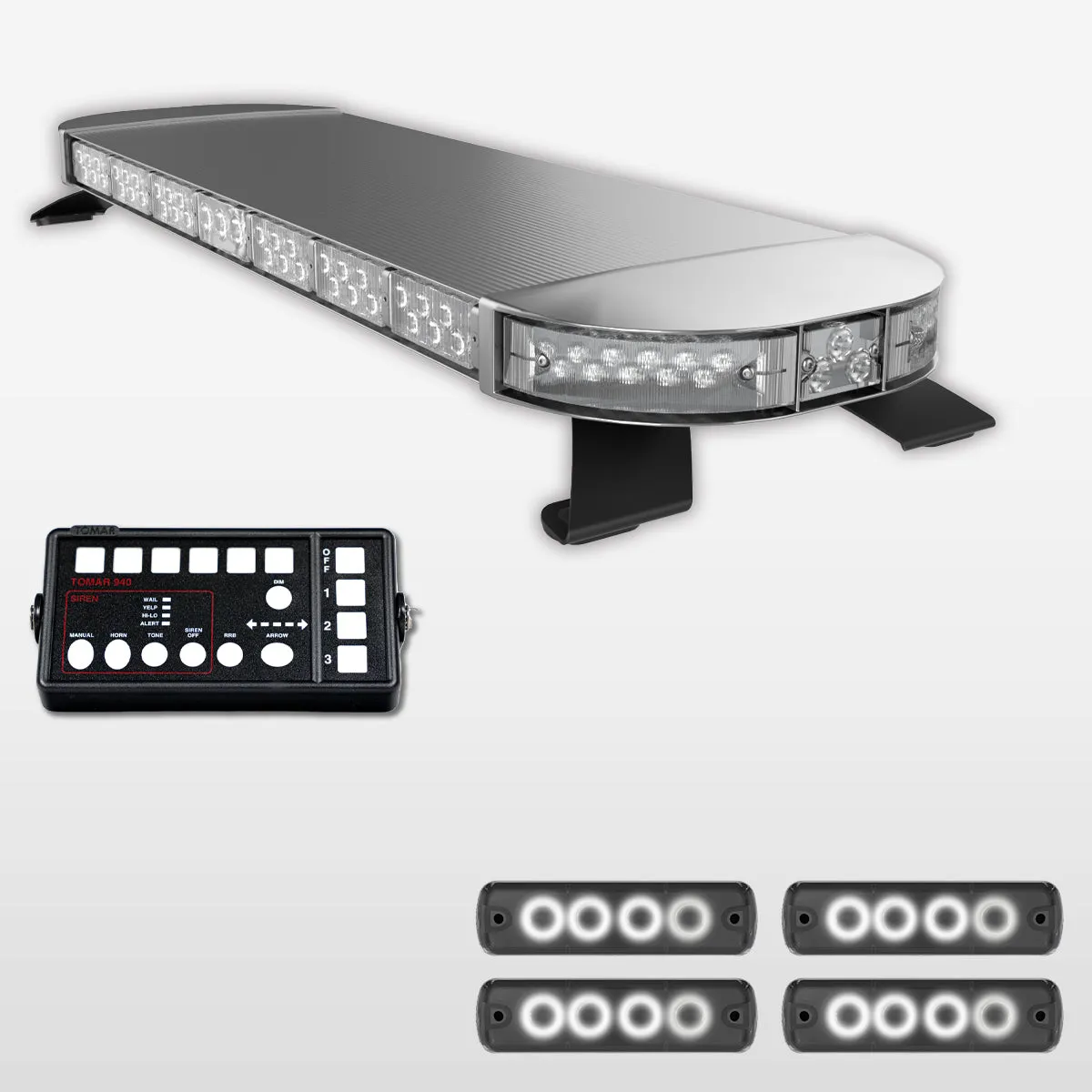 44" Scorpion Series Fully Populated LED Light Bar Kit for Work Trucks