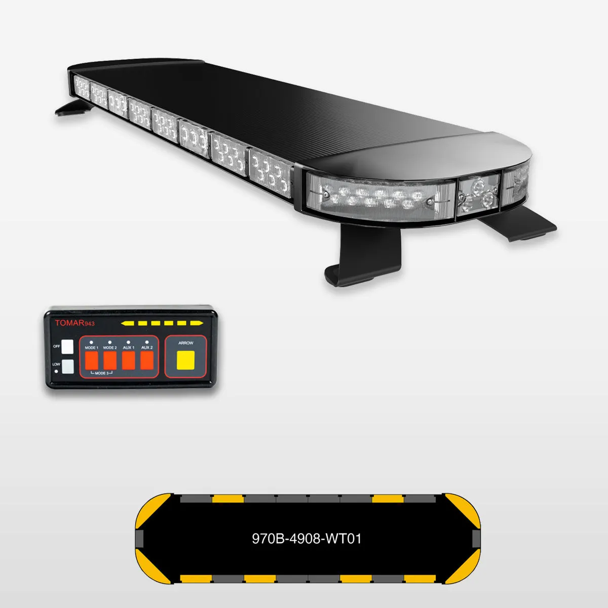 49" Black Widow 970 Series Pre-Programmed Work Truck LED Light Bar