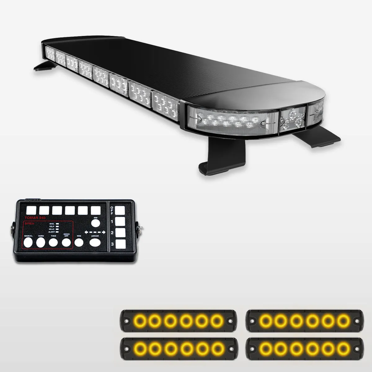 49" Black Widow Series Fully Populated LED Light Bar Kit for Work Trucks