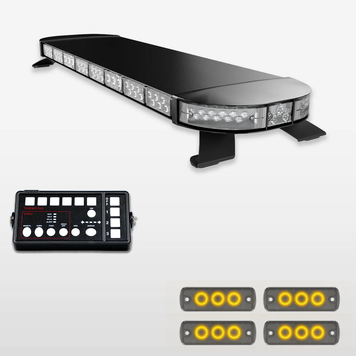 49" Black Widow Series Fully Populated LED Light Bar Kit for Work Trucks