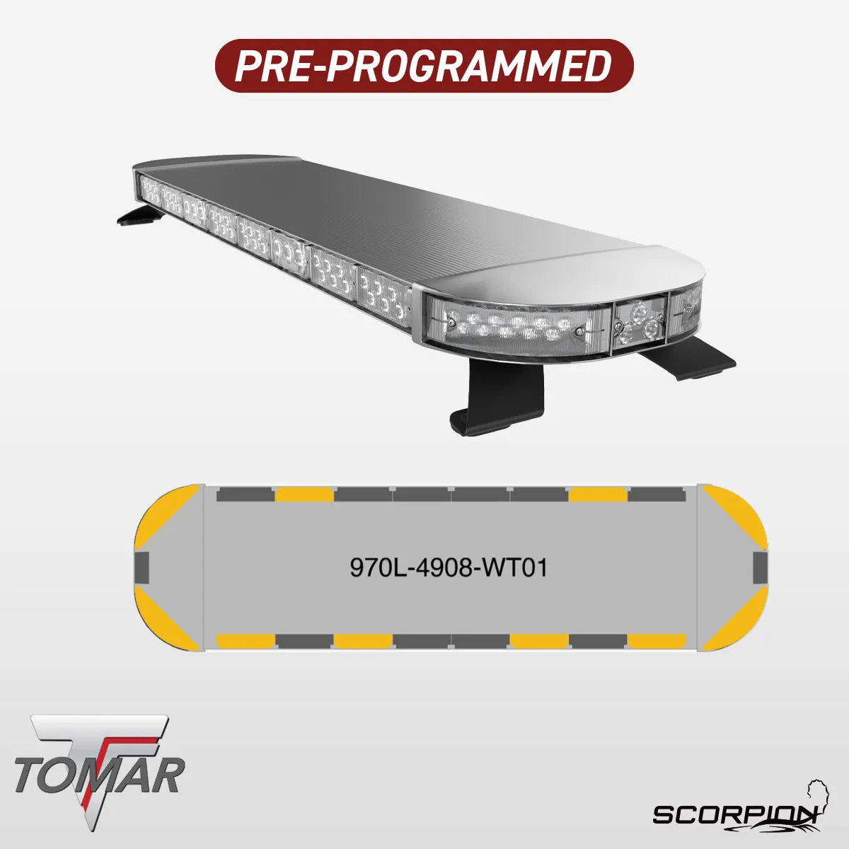 49" Scorpion 970 Series Pre-Programmed Work Truck LED Light Bar