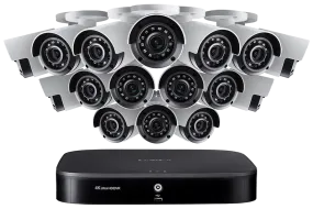 4K Ultra HD 16-Channel Security System with Sixteen 4K (8MP) Cameras, Advanced Motion Detection and Smart Home Voice Control