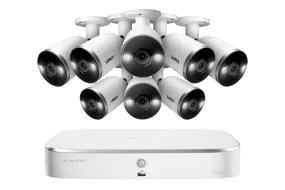 4K Ultra HD 8-Channel IP Security System with 8 Smart Deterrence 4K (8MP) Cameras, Smart Motion Detection and Smart Home Voice Control