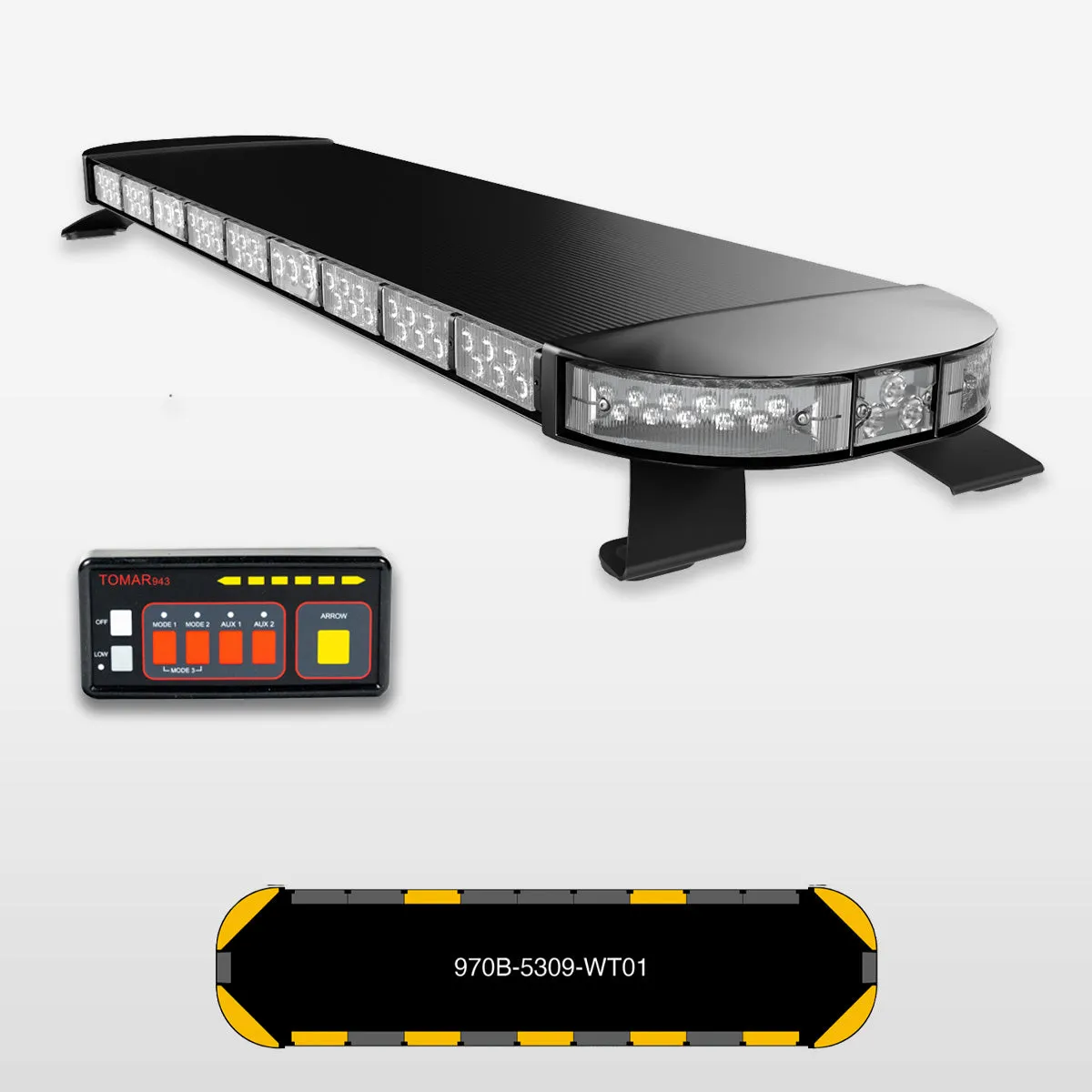 53" Black Widow 970 Series Pre-Programmed Work Truck LED Light Bar