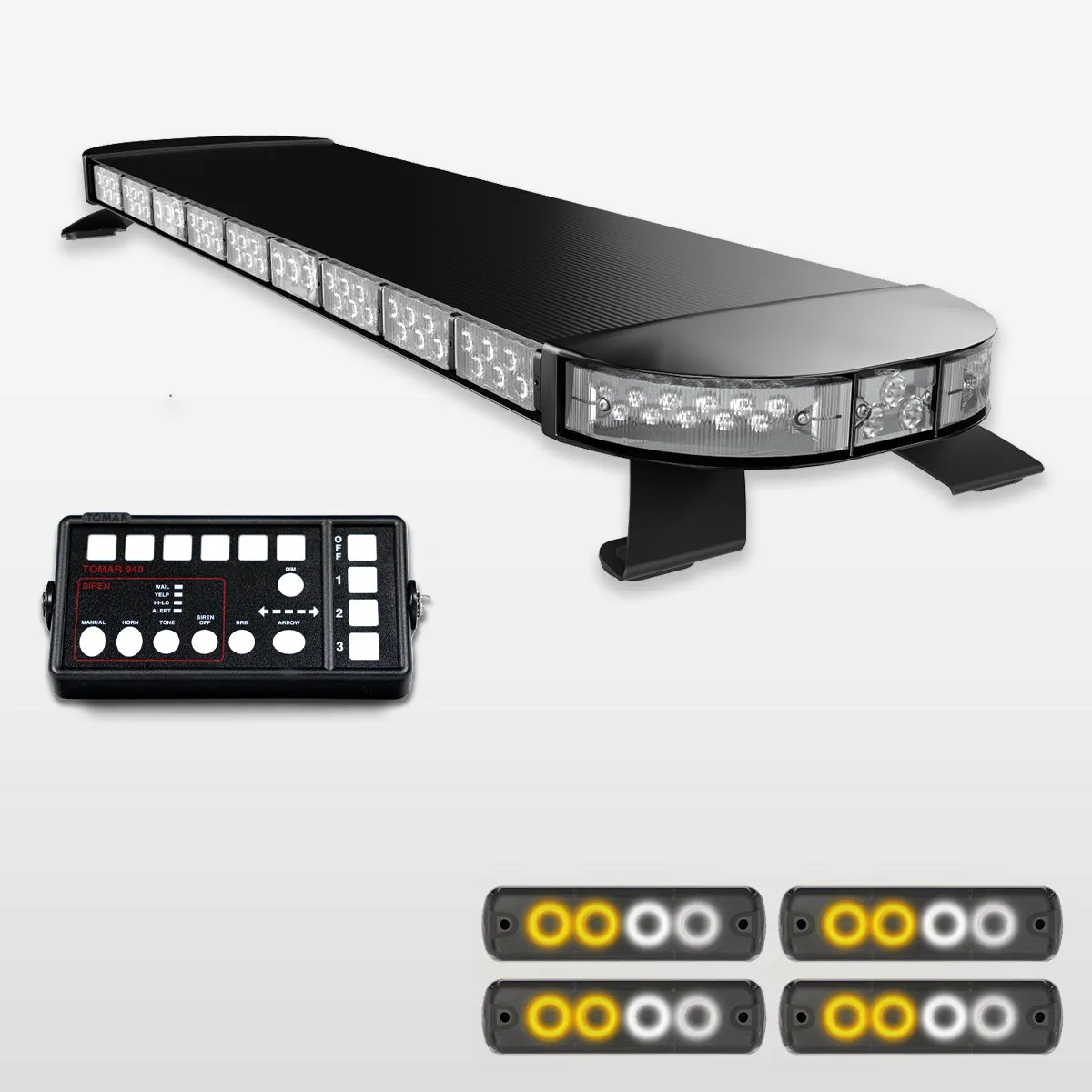 53" Black Widow Series Fully Populated LED Light Bar Kit for Work Trucks