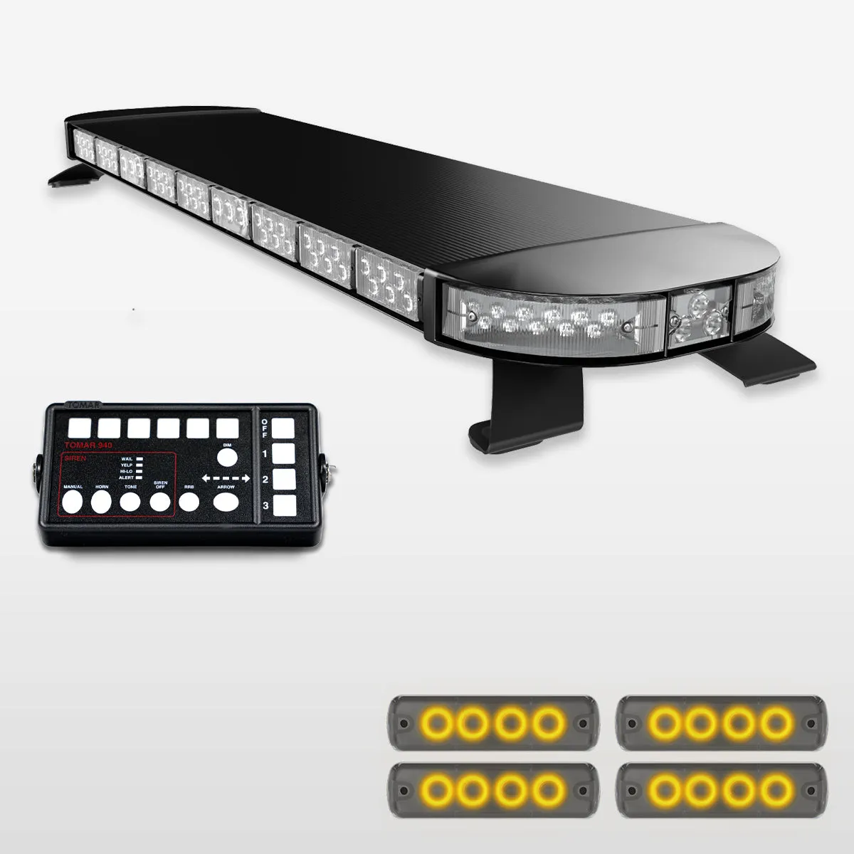 53" Black Widow Series Fully Populated LED Light Bar Kit for Work Trucks