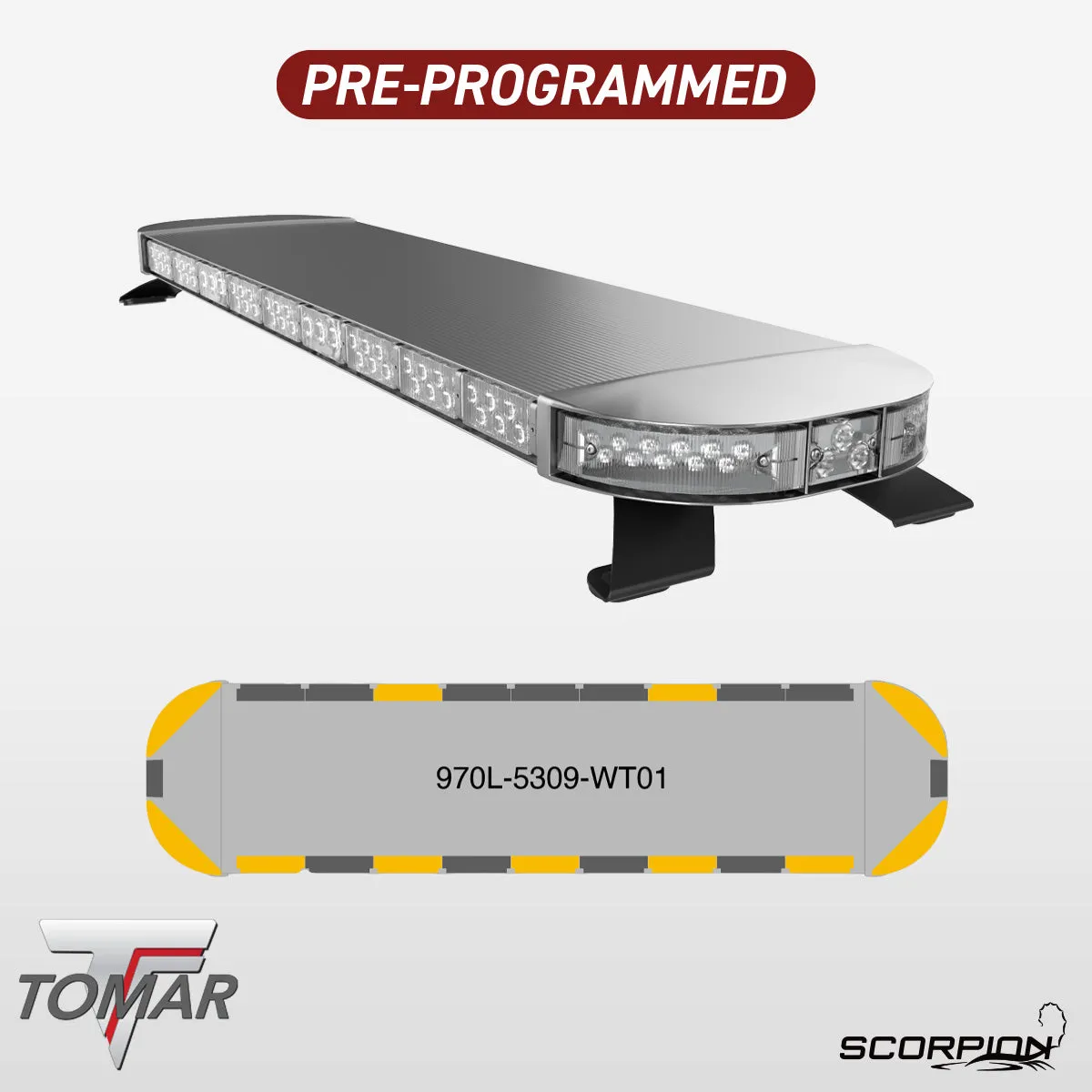 53" Scorpion 970 Series Pre-Programmed Work Truck LED Light Bar