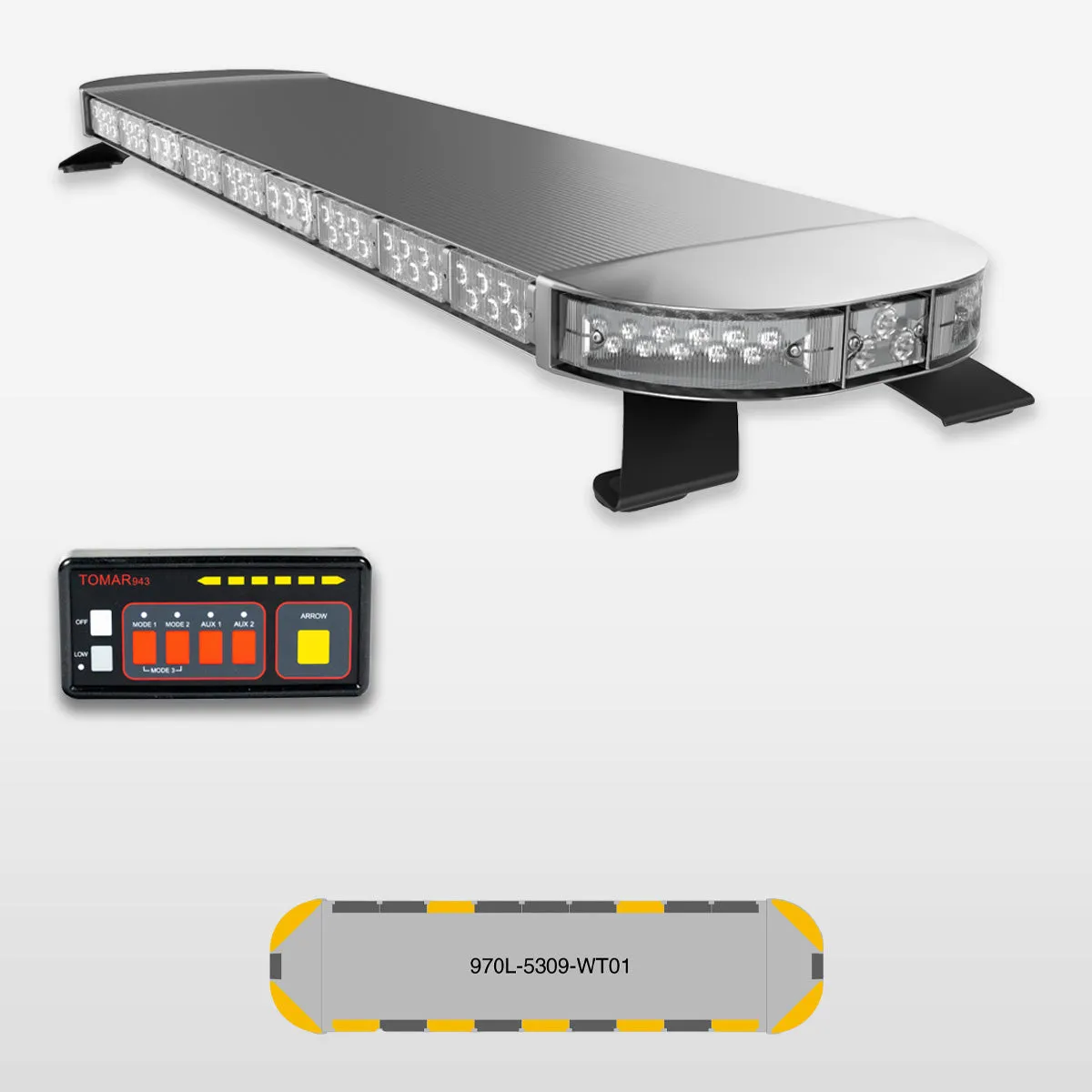 53" Scorpion 970 Series Pre-Programmed Work Truck LED Light Bar