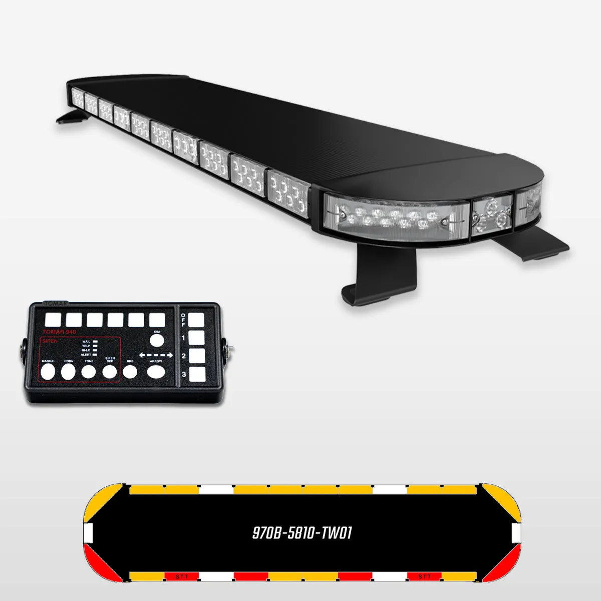 58" Black Widow 970 Series Pre-Programmed Towing LED Light Bar