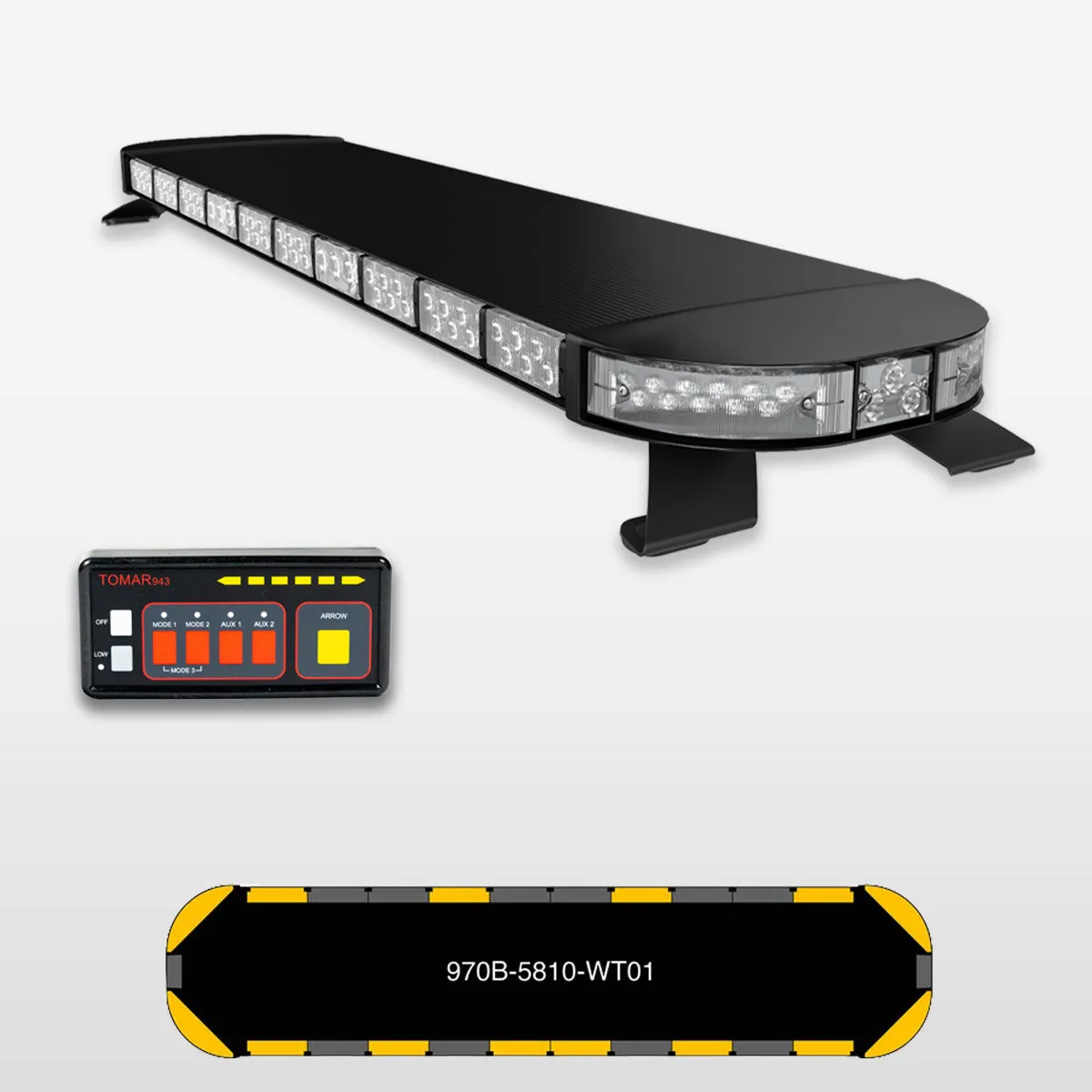 58" Black Widow 970 Series Pre-Programmed Work Truck LED Light Bar