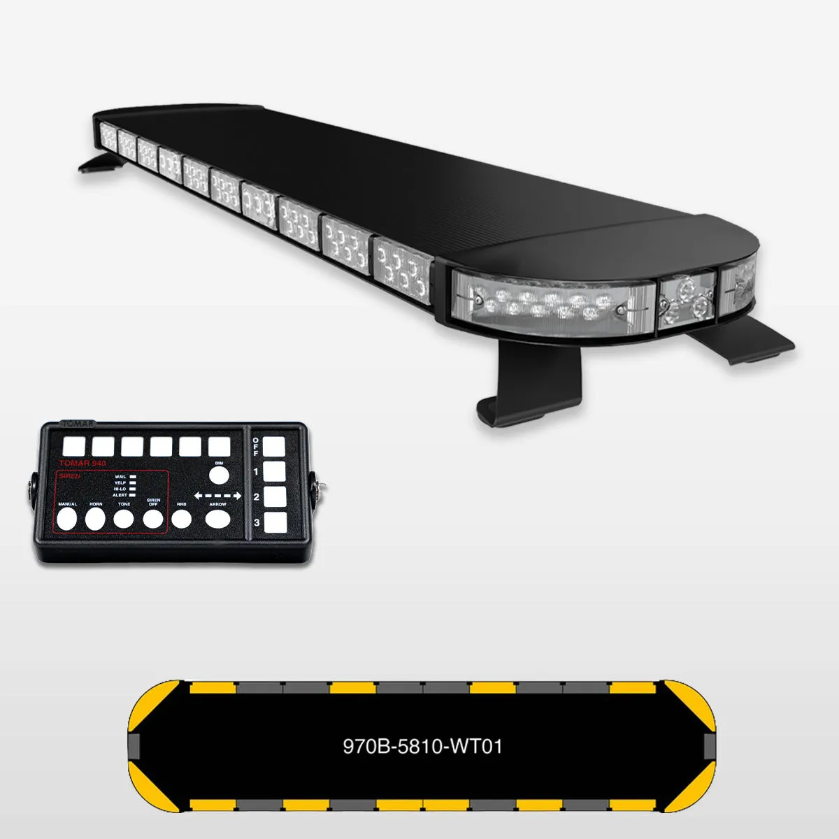 58" Black Widow 970 Series Pre-Programmed Work Truck LED Light Bar