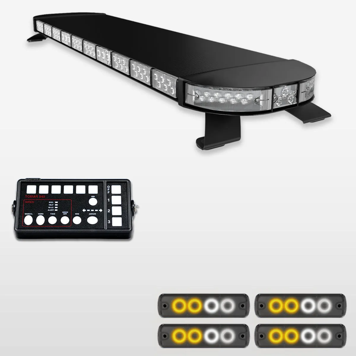 58" Black Widow Series Fully Populated LED Light Bar Kit for Work Trucks