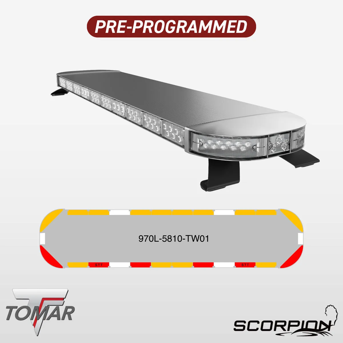 58" Scorpion 970 Series Pre-Programmed Towing LED Light Bar