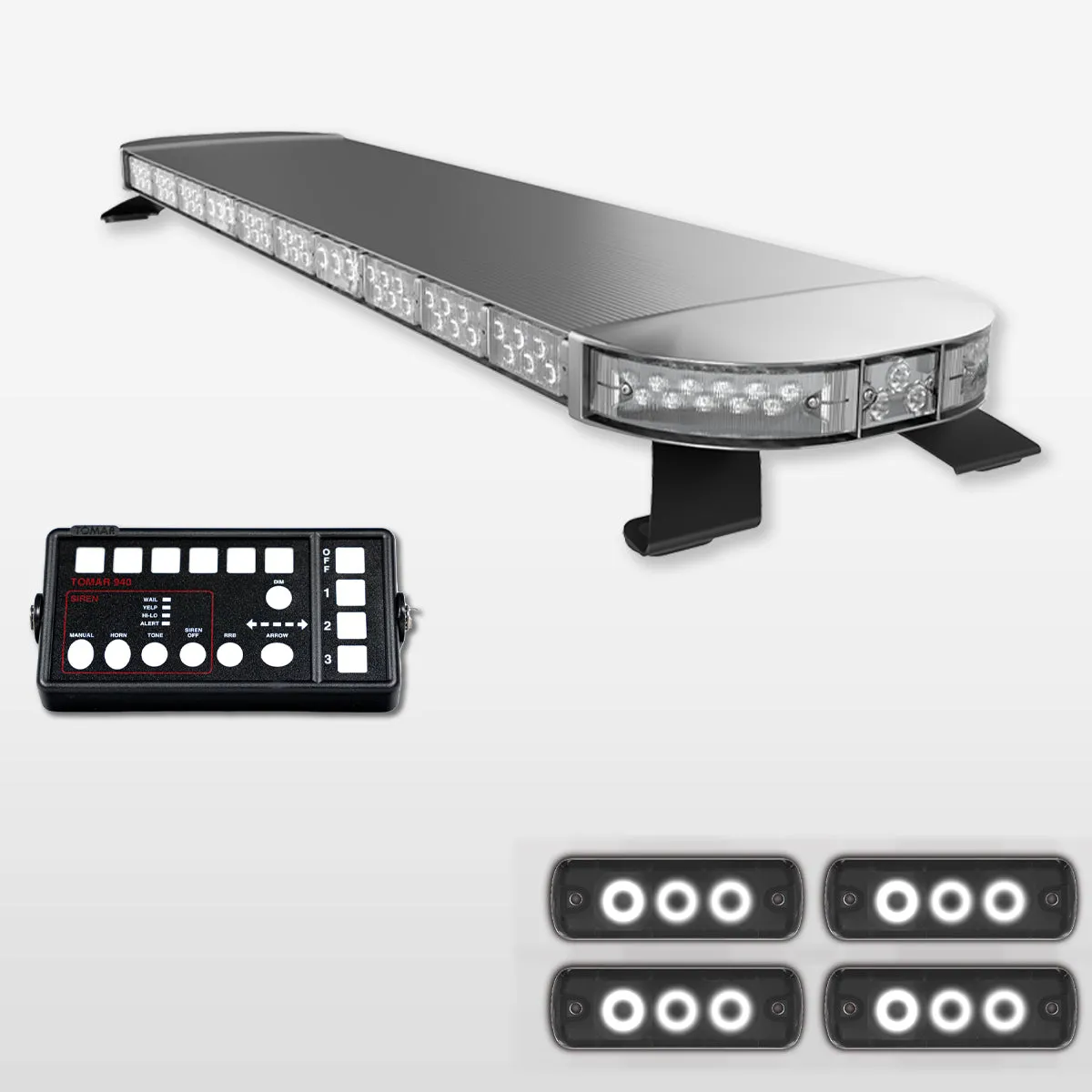 58" Scorpion Series Fully Populated LED Light Bar Kit for Work Trucks