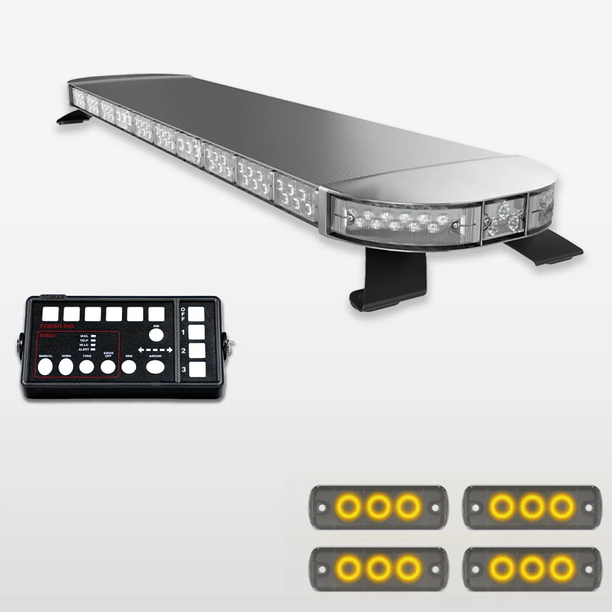 58" Scorpion Series Fully Populated LED Light Bar Kit for Work Trucks