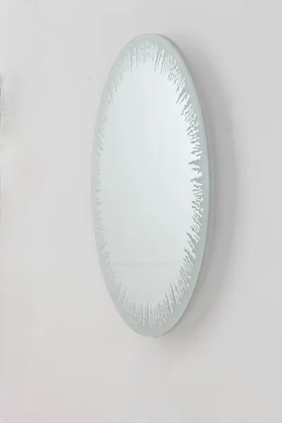 Illuminated 24-Inch Aquadom Flame LED Bathroom Mirror with Modern Design