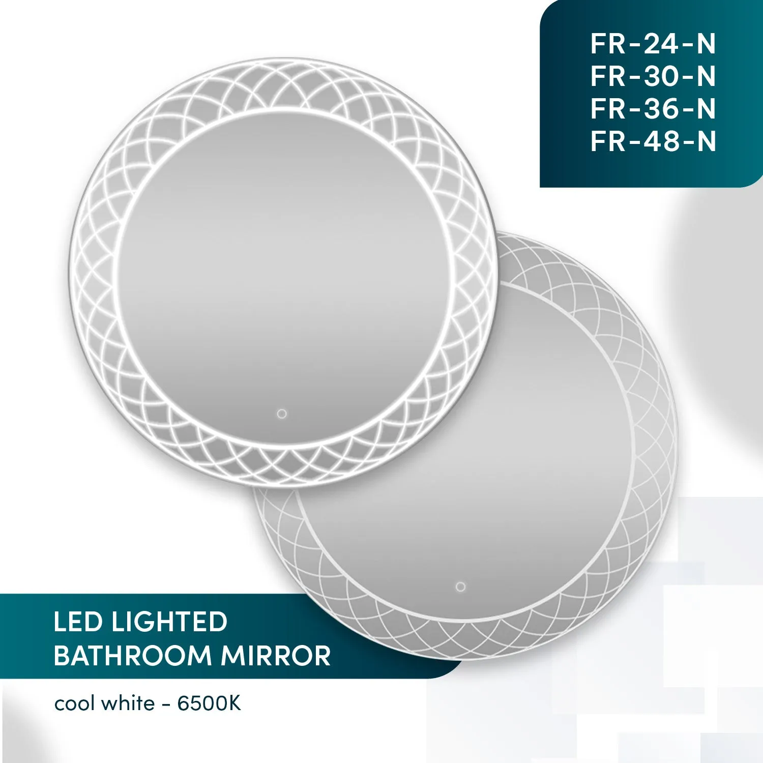 Aquadom Frost 24 Inches LED Lighted Bathroom Mirror