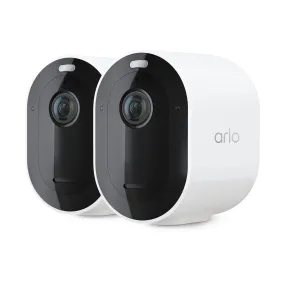 Arlo Pro 4 Spotlight Camera 2 Pack Wireless Security, 2K HDR, White - Certified Refurbished