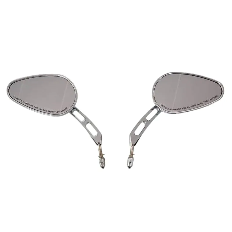 Attitude Rearview Mirror, Universal 8mm stud, For Harley, Touring FL Sportster XL883 XL1200, Pair