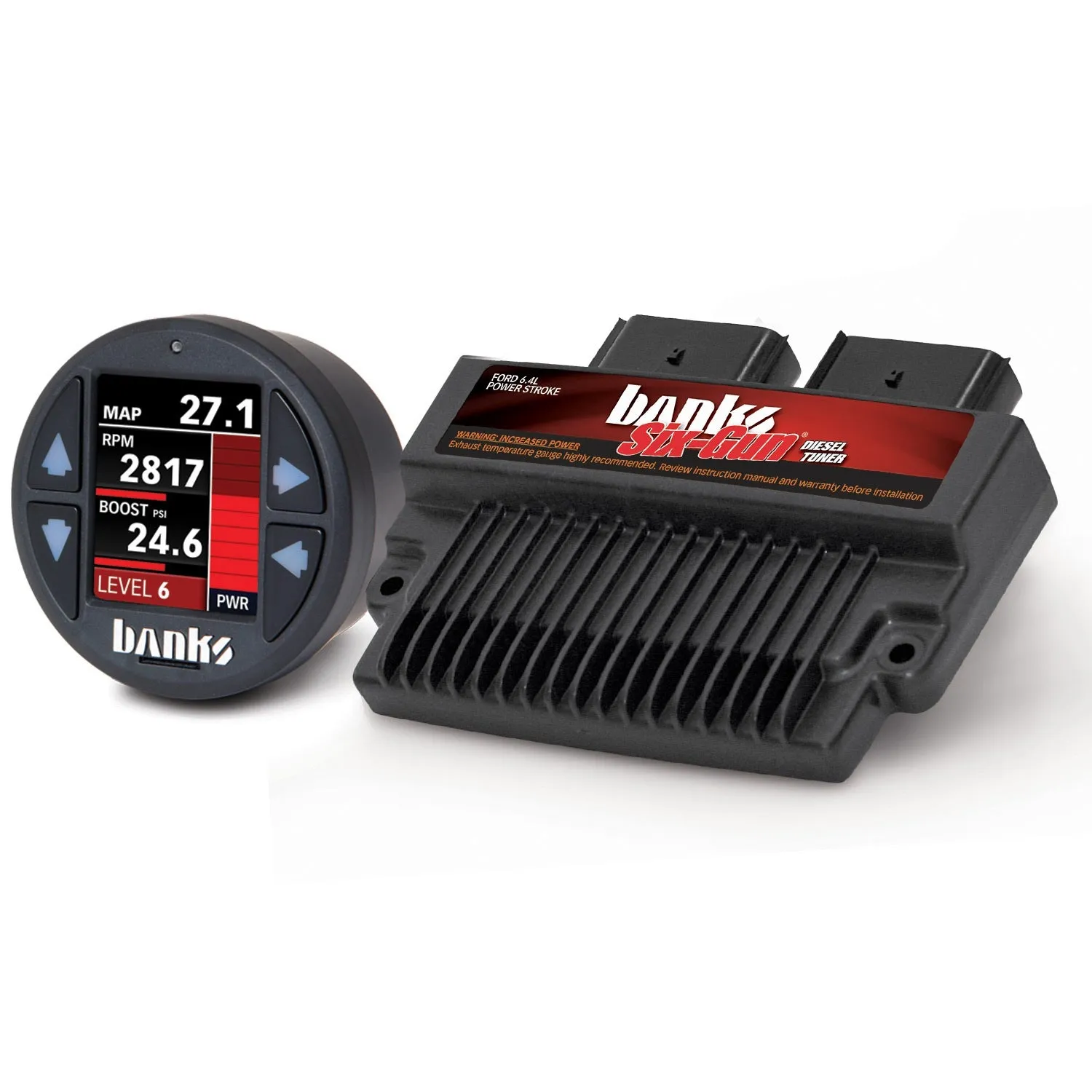 Banks Power 61422 Six-Gun Diesel Tuner w/Banks iDash-1.8-2008-10 Ford 6.4L