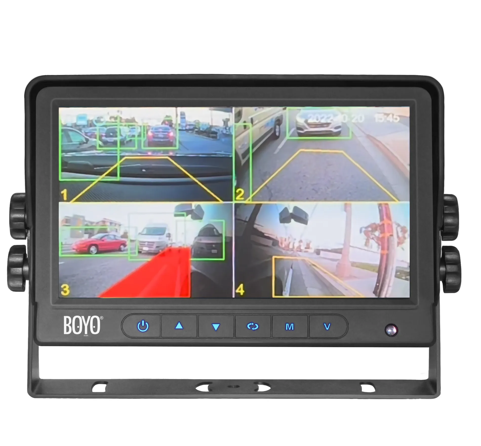 BOYO VTC700AI-4 : 7” AHD Monitor and Four Cameras with INTELLIGENT DETECTION and WARNING ALERT (4 CHANNEL)