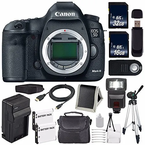 Canon EOD 5D III Digital Camera International Model   LP-E6 Battery   32GB Card   16GB Memory Card Supreme Bundle