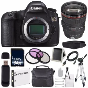 Canon EOS 5DS DSLR Camera (International Model) 0581C002   Canon EF 24-105mm f/4L is USM Lens   LP-E6 Battery   64GB Mem