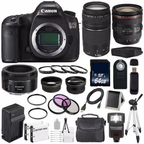 Canon EOS 5DS DSLR Camera (International Model) 0581C002   Canon EF 24-70mm f/4L is USM Lens   Canon EF 75-300 III Deluxe Bundle