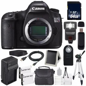 Canon EOS 5DS R DSLR Camera (International Model) 0582C002   LP-E6 Battery   64GB Memory Card  Deluxe Bundle