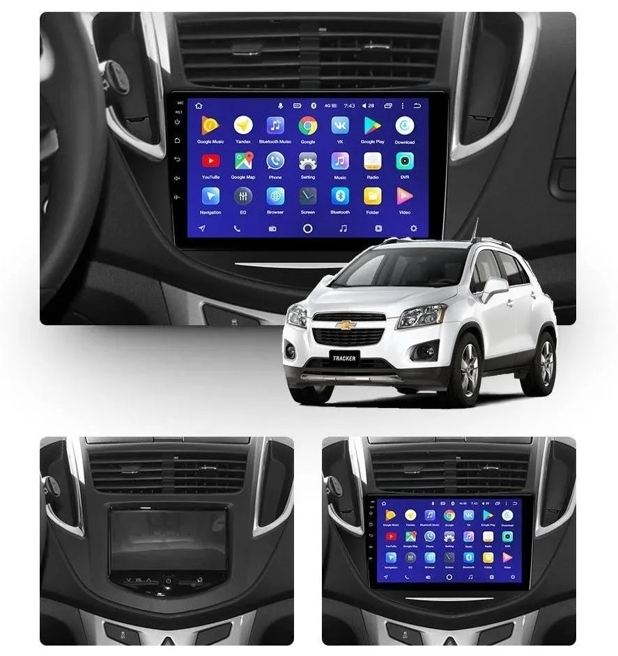 Car Dealz 10.2" Android 10.0 Chevrolet Holden Tracker Trax 3 2013-2019 w CAM In Dash Plus OEM Fascia