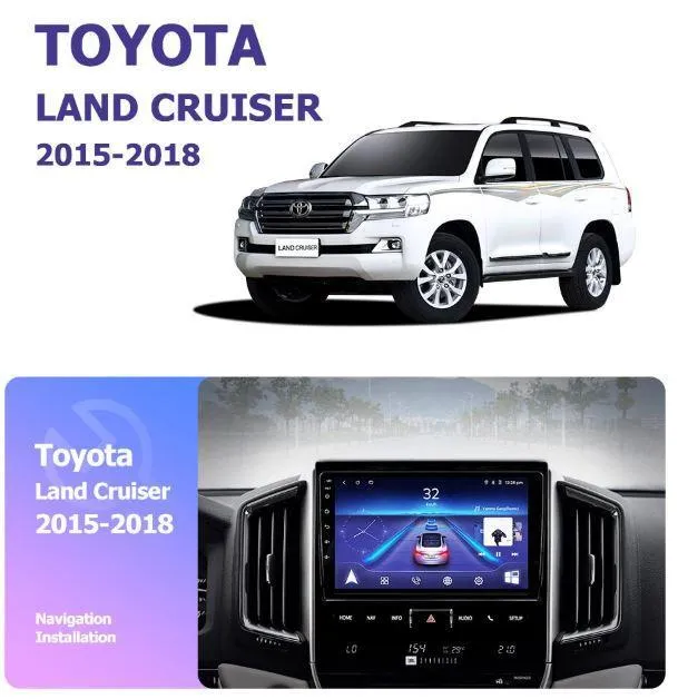 Car Dealz 10.2" Android 10.0 For Toyota Land Cruiser 2015-2018 In Dash Plus OEM Fascia