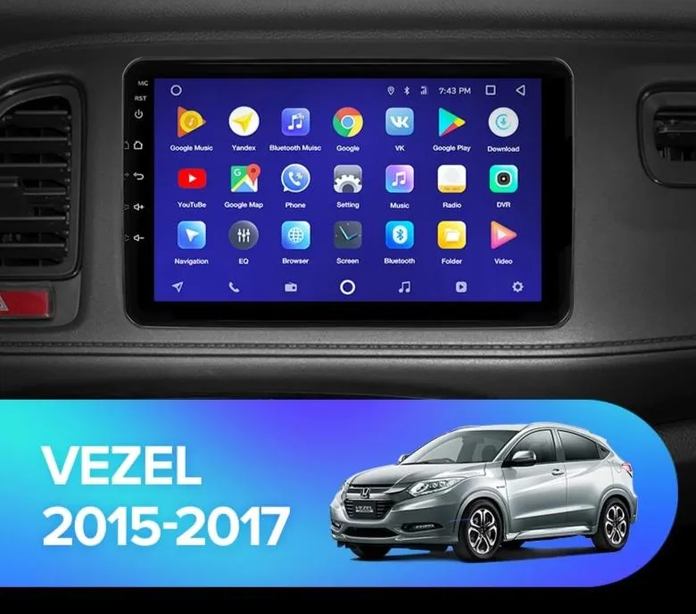 Car Dealz 10.2" Android 10.0 Honda Vezel 2015-2017 In Dash Plus OEM Fascia